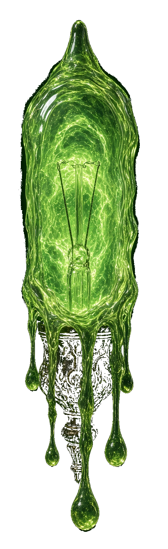Glowing green light